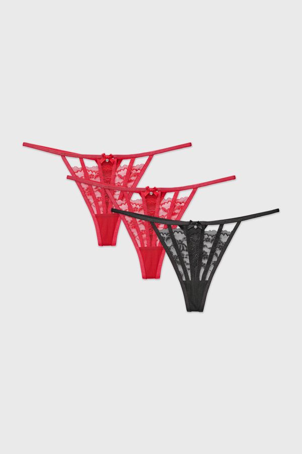 Hunkemöller 3PACK прашки Pearl