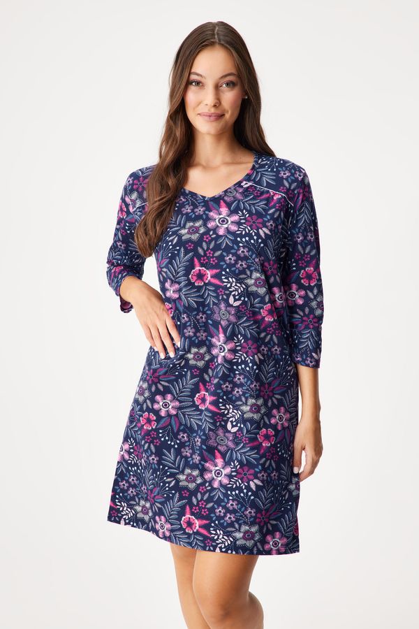 Italian Fashion Памучна нощница Topana къса