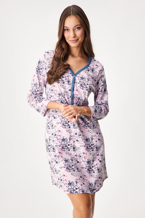 Italian Fashion Памучна нощница за кърмачки Lacenta къса