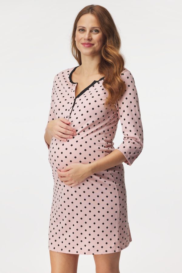 Italian Fashion Памучна нощница за кърмачки Marit къса