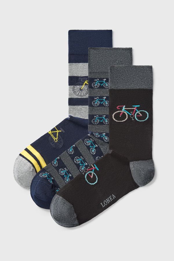 Lonka 3PACK чорапи Debox Bike по-дълги