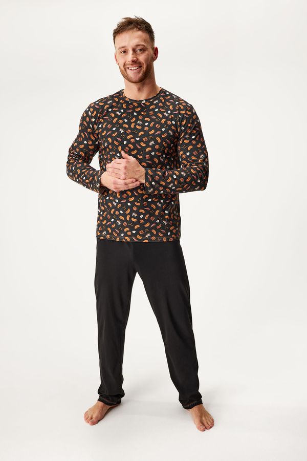 Lonka Памучна пижама Lopping Fastfood II дълга