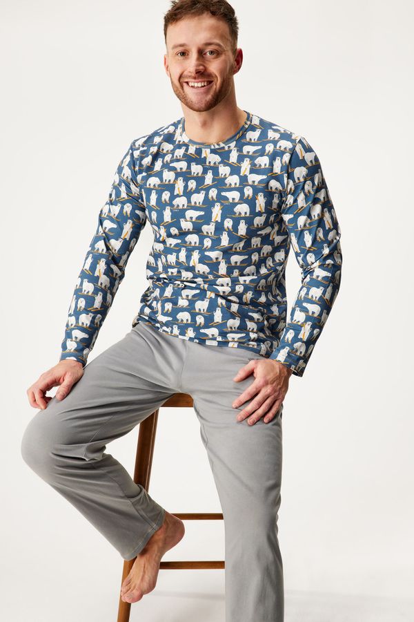 Lonka Памучна пижама Lopping Medvědi II дълга