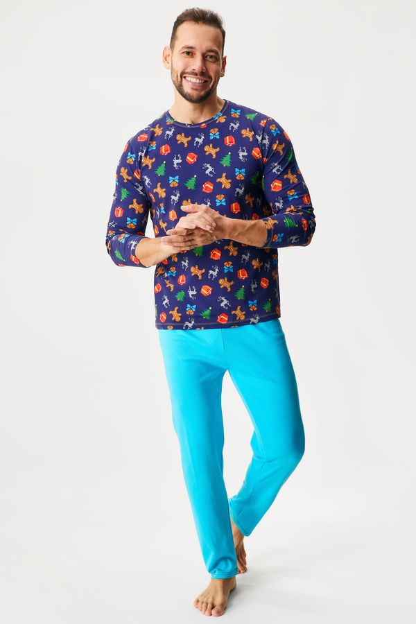 Lonka Памучна пижама Lopping Vánoce дълга