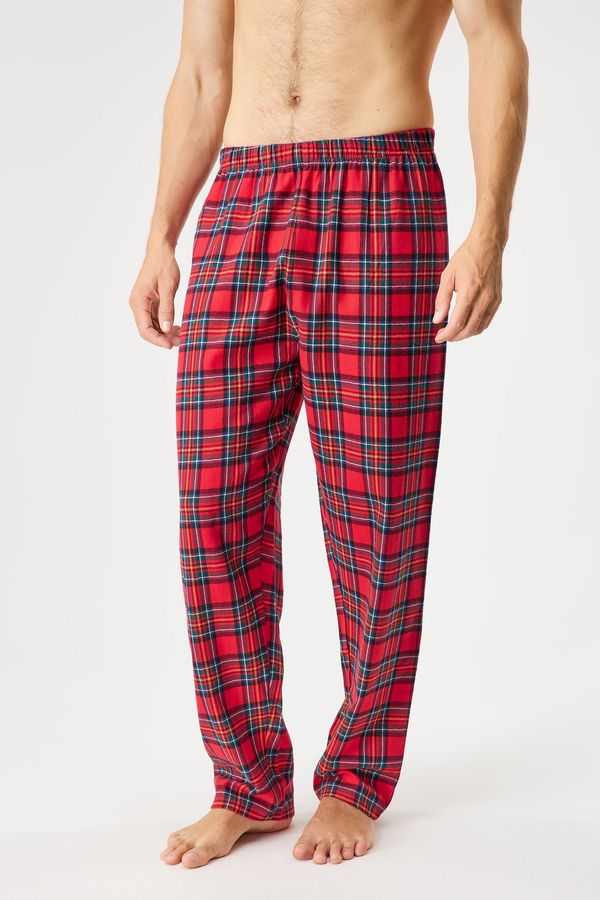 MEN-A Фланелено долнище на пижама MEN-A Festive Red