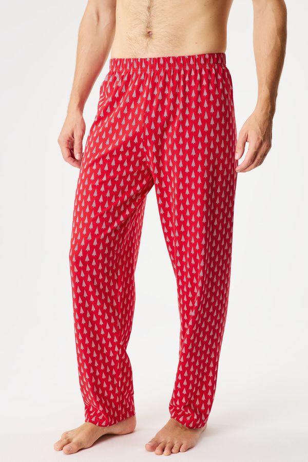 MEN-A Памучно долнище на пижама MEN-A Christmas Trees