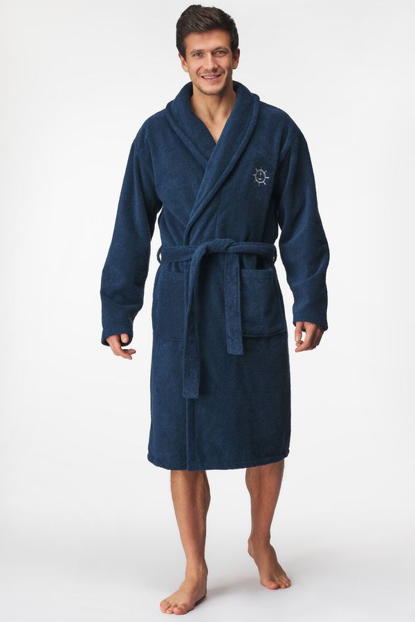 MEN-A Топлещ памучен халат MEN-A Terry дълъг