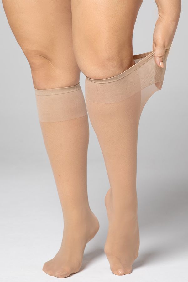 MONA QUEEN 2 PACK силонови три четвърти чорапи Plus Size 20 DEN