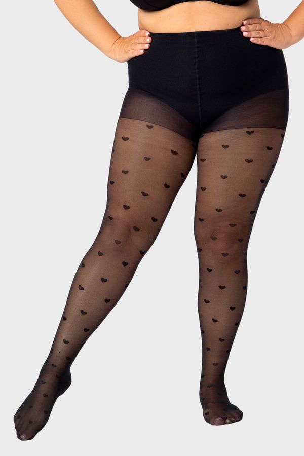 MONA QUEEN Чорапогащник Plus Size Hearts 30 DEN