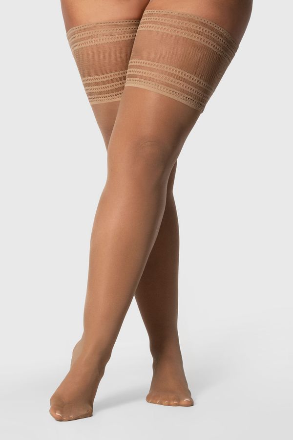 MONA QUEEN Силиконови чорапи Plus Size Chic 30 DEN