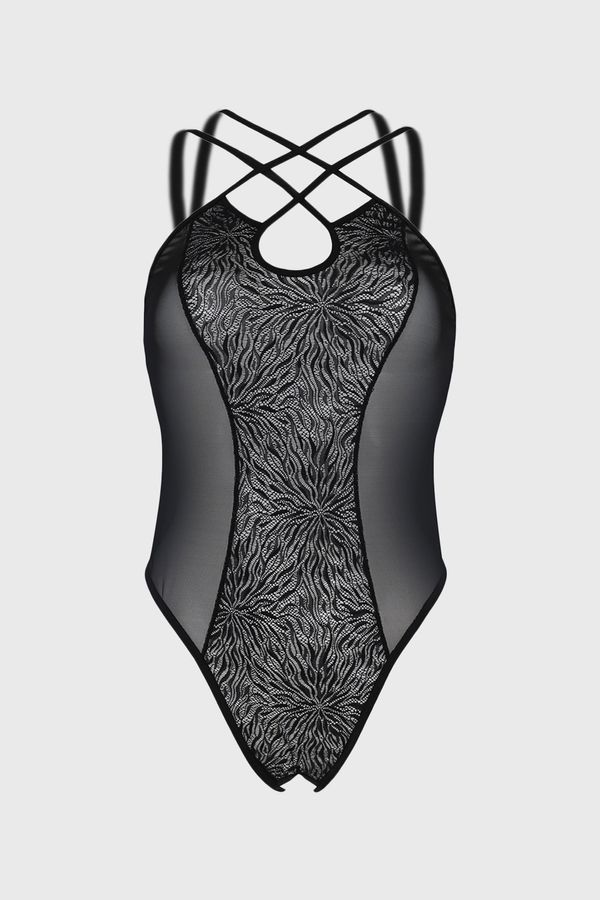 Passion Еротично боди Selaginella с отворено дъно