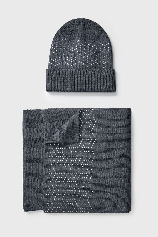 Pieces Сет от шал и шапка Pieces PCNasmine