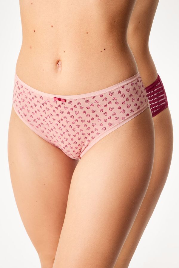 Ysabel Mora 2PACK класически бикини Pink Hearts памучни
