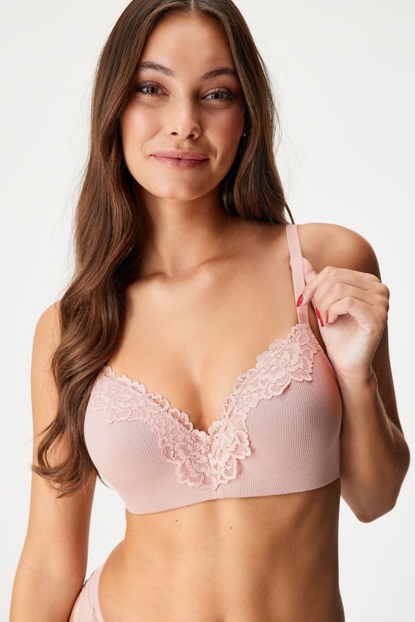 Ysabel Mora Сутиен Dusty pink подплатен