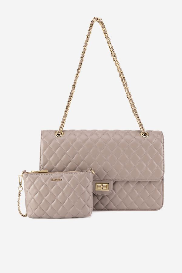 Badura Дамска чанта Badura ТЪМНОБЕЖОВ