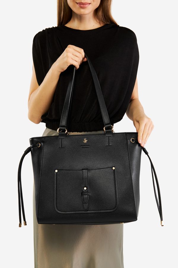 Beverly Hills Polo Club Дамска чанта Beverly Hills Polo Club ЧЕРЕН