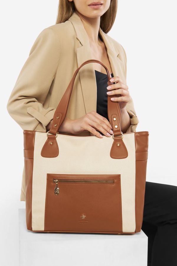 Beverly Hills Polo Club Дамска чанта Beverly Hills Polo Club КАМЕЛ