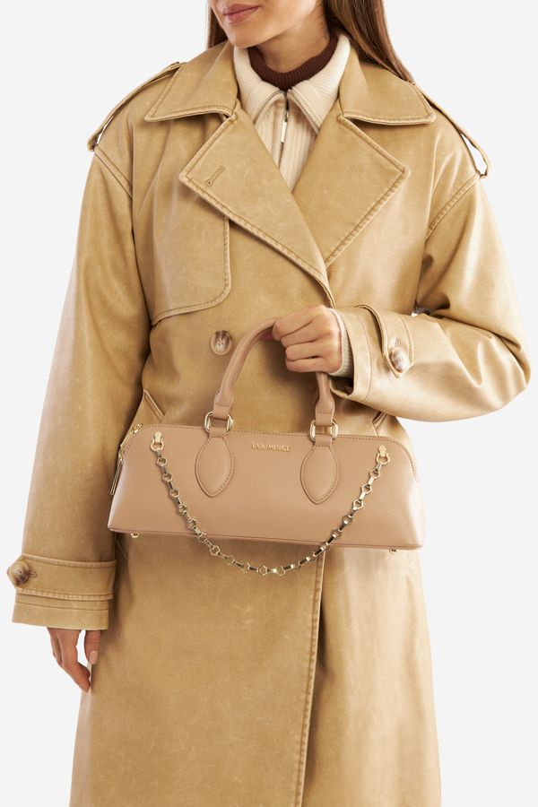 EVA MINGE Дамска чанта EVA MINGE ТЪМНОБЕЖОВ