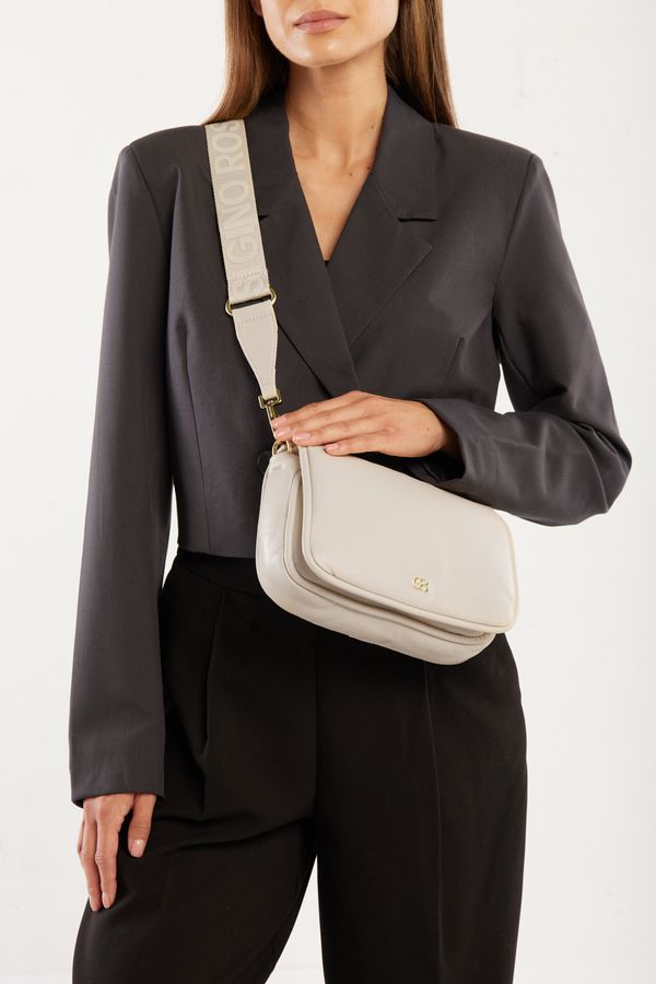 Gino Rossi Дамска чанта Gino Rossi СЛОНОВА КОСТ