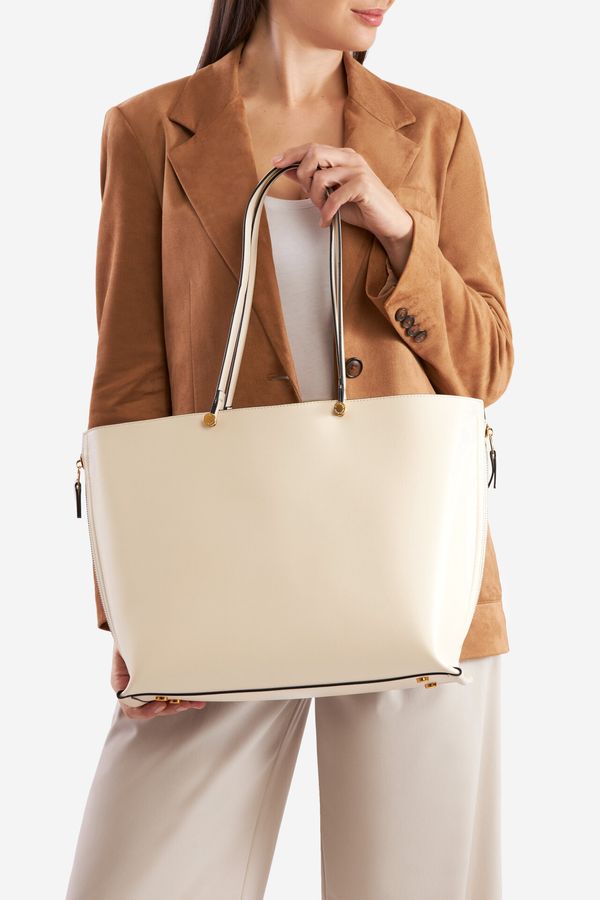 Gino Rossi Дамска чанта Gino Rossi СЛОНОВА КОСТ