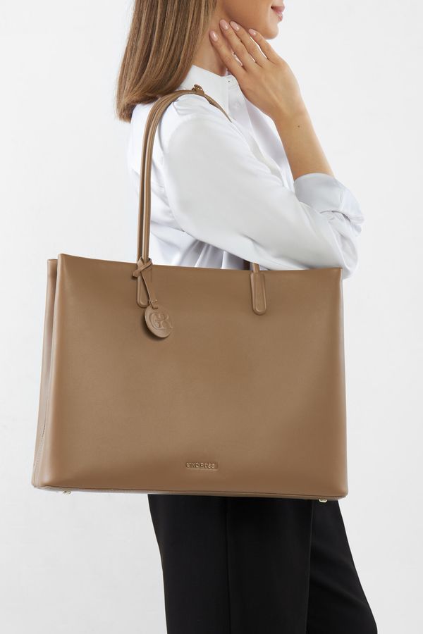 Gino Rossi Дамска чанта Gino Rossi ТЪМНОБЕЖОВ