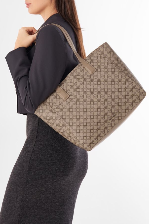 Gino Rossi Дамска чанта Gino Rossi ТЪМНОБЕЖОВ