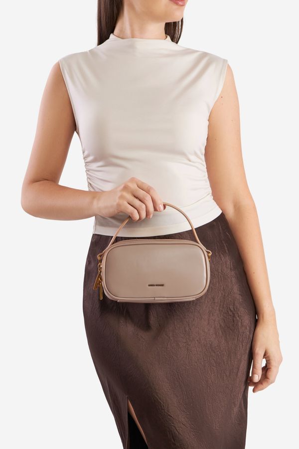 Gino Rossi Дамска чанта Gino Rossi ТЪМНОБЕЖОВ