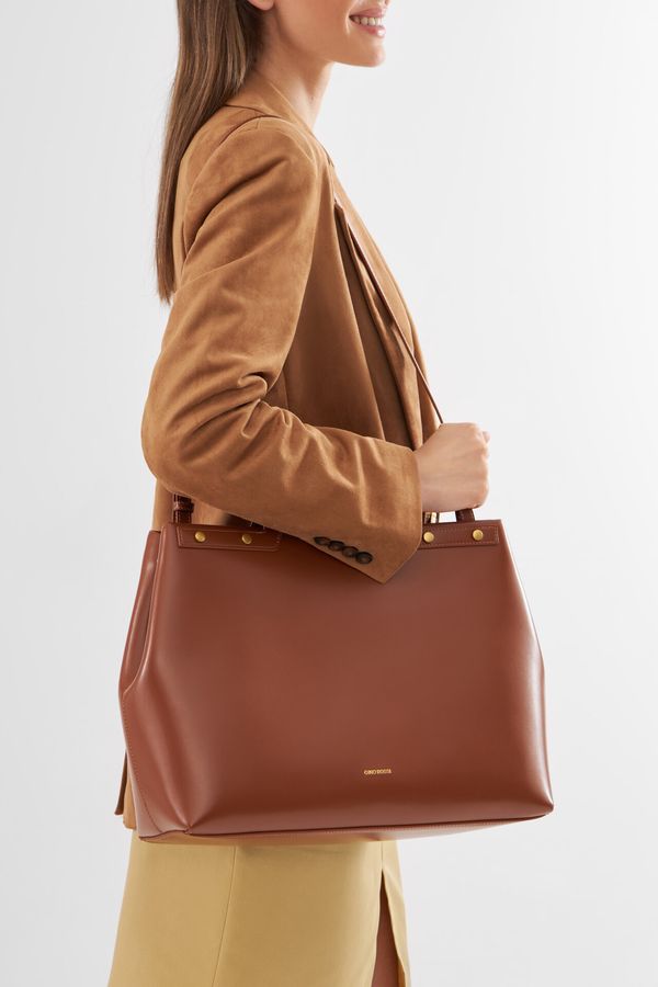 Gino Rossi Дамска чанта Gino Rossi ТЪМНОКАФЯВ