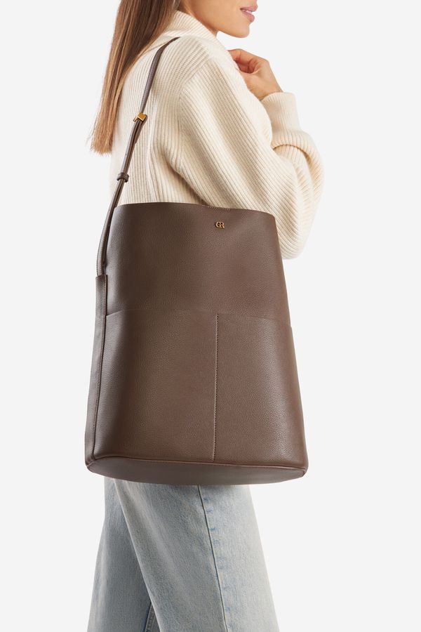 Gino Rossi Дамска чанта Gino Rossi ТЪМНОКАФЯВ