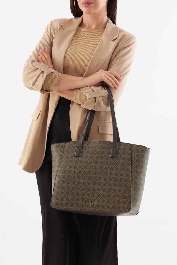 Gino Rossi Дамска чанта Gino Rossi ТЪМНОКАФЯВ