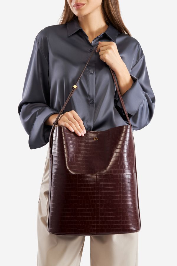 Gino Rossi Дамска чанта Gino Rossi ТЪМНОКАФЯВ