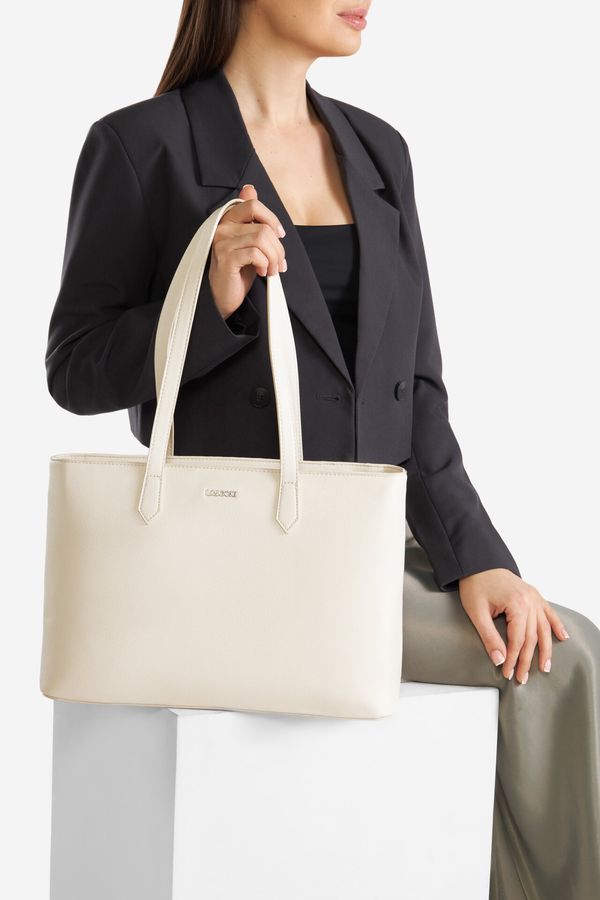 Lasocki Дамска чанта Lasocki СЛОНОВА КОСТ