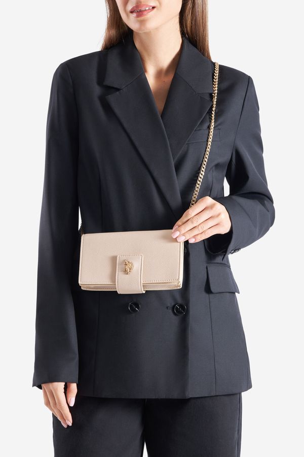 U.S. POLO ASSN. Дамска чанта U.S. POLO ASSN. ТЪМНОБЕЖОВ