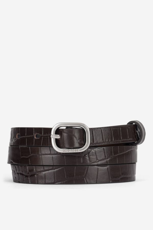 Gino Rossi Дамски колан Gino Rossi ТЪМНОКАФЯВ