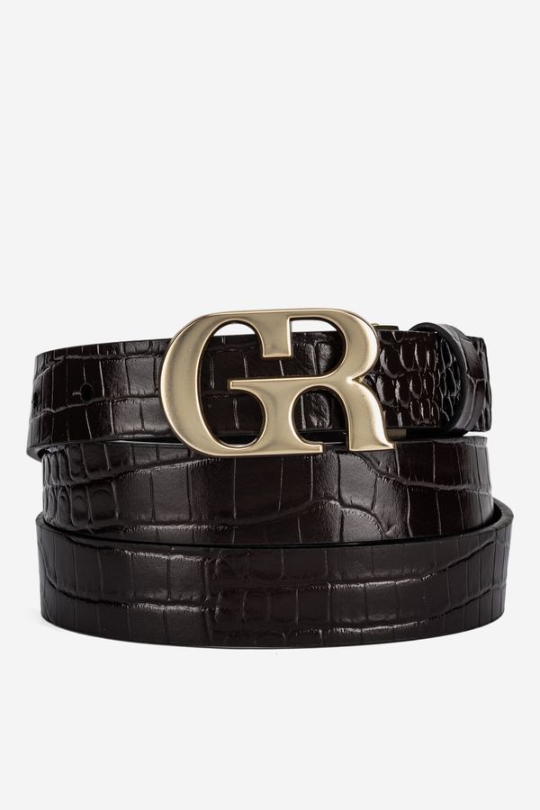 Gino Rossi Дамски колан Gino Rossi ТЪМНОКАФЯВ