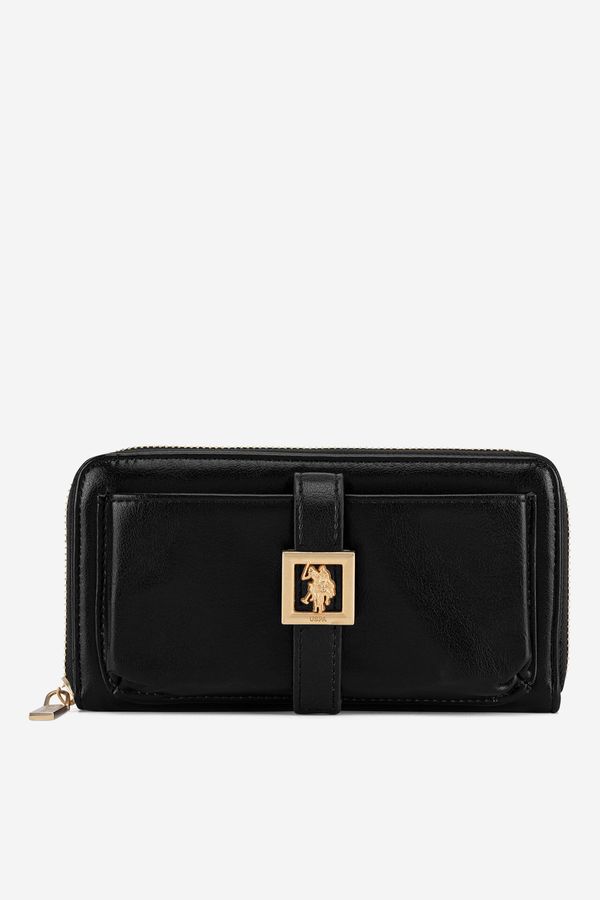 U.S. POLO ASSN. Дамски портфейл U.S. POLO ASSN. ЧЕРЕН