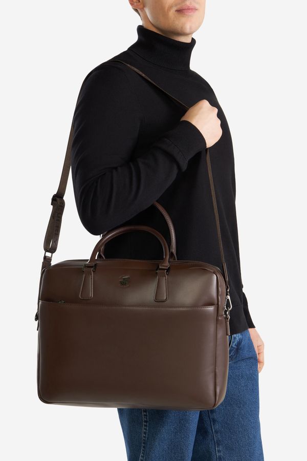 Beverly Hills Polo Club Мъжка чанта Beverly Hills Polo Club КАФЯВ