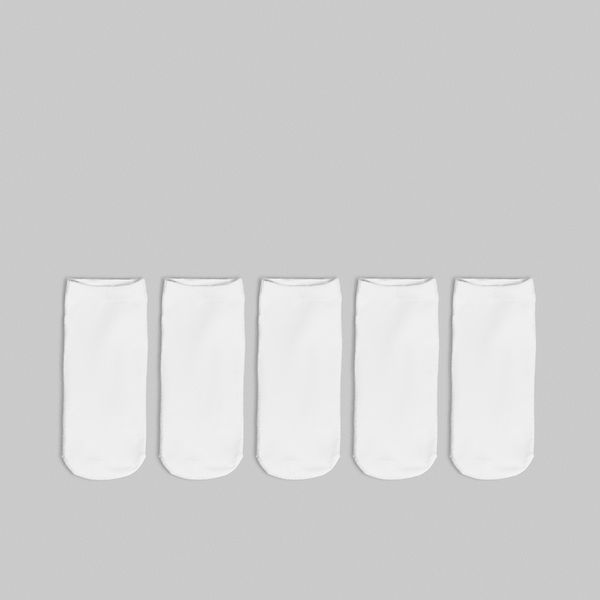 Cropp Cropp - Бели къси чорапи, 5 чифта - бял