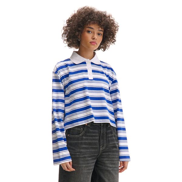 Cropp Cropp - Блуза с дълги ръкави - тъмносин