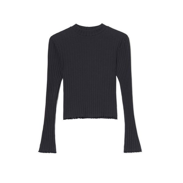Cropp Cropp - Блуза с дълги ръкави - тъмносиво