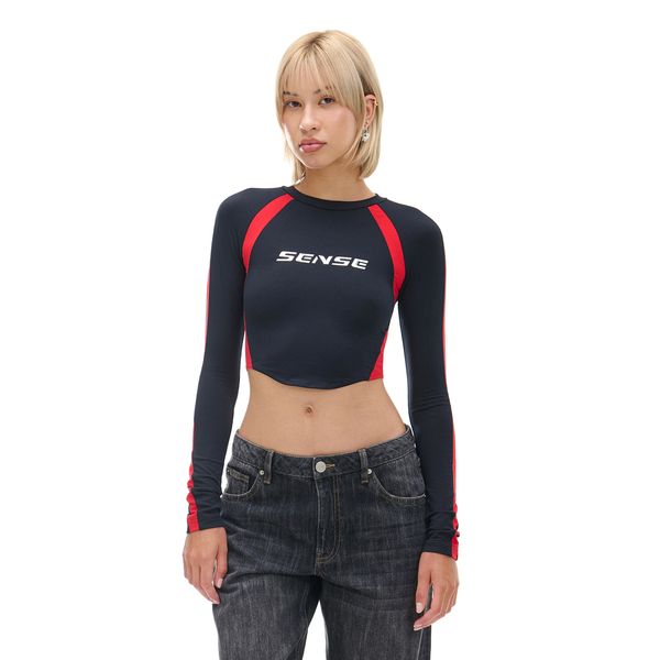 Cropp Cropp - Блуза с дълъг ръкав с принт - черeн