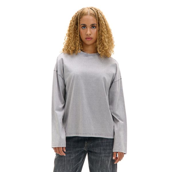 Cropp Cropp - Блуза с дълъг ръкав - Светло сиво