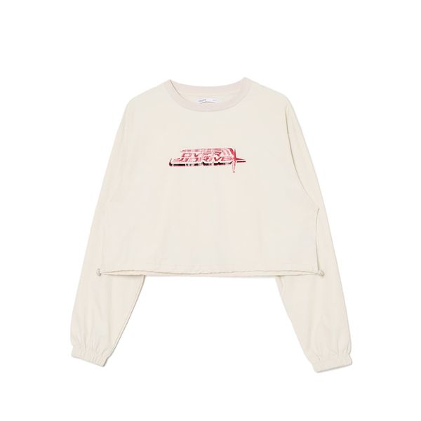 Cropp Cropp - Блуза с щампа - кремаво