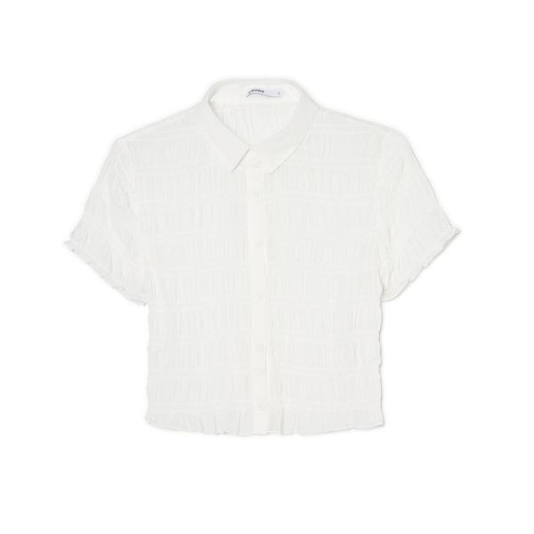 Cropp Cropp - Бяла риза - бял