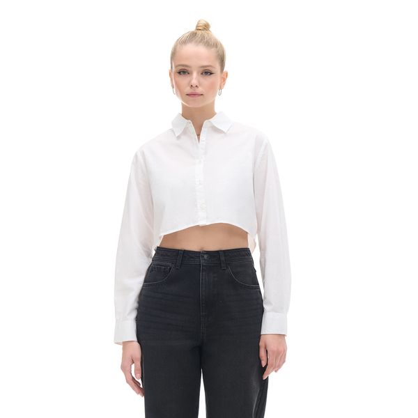 Cropp Cropp - Бяла риза - бял