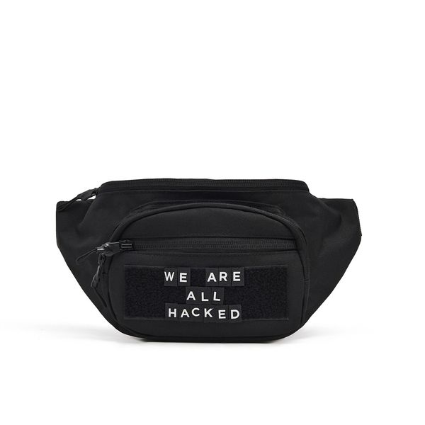 Cropp Cropp - Чанта за кръста с персонализиран надпис - черeн