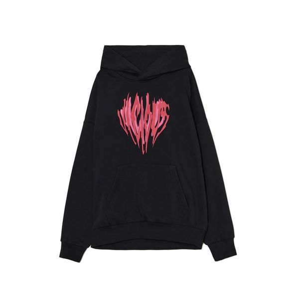 Cropp Cropp - Черен суитшърт с качулка - черeн