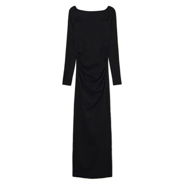 Cropp Cropp - Черна макси рокля - черeн