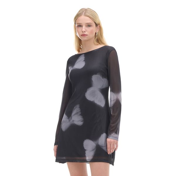 Cropp Cropp - Черна мини рокля - черeн