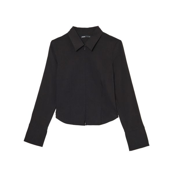 Cropp Cropp - Черна риза - черeн